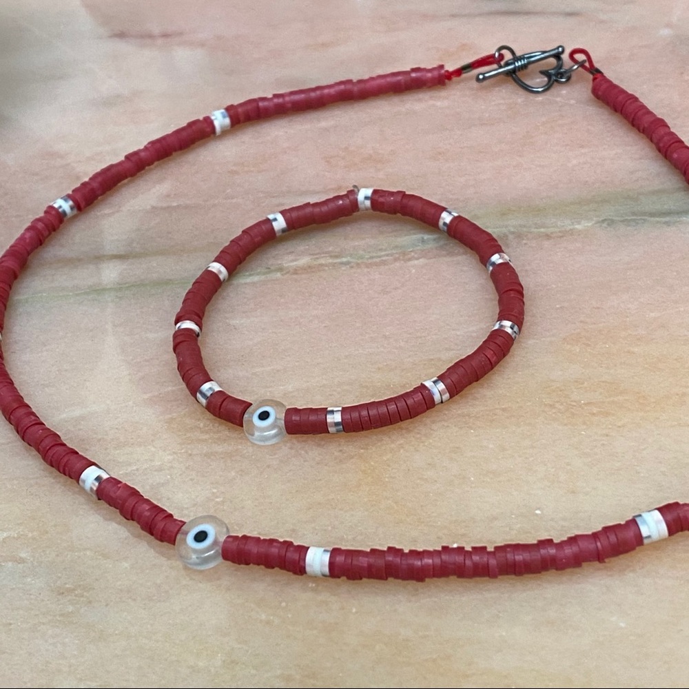 Red Heish Evil Eye Set